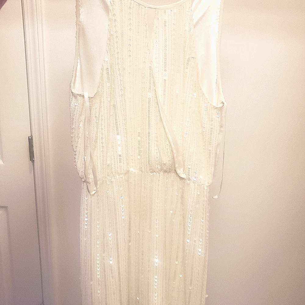 Parker Sequin Dress White circa 2017